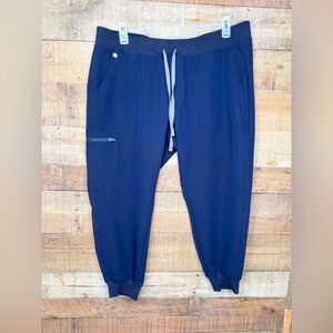 Figs Jogger Scrub Pants Women Size XXL P Navy Blue Stretch Technical Collection